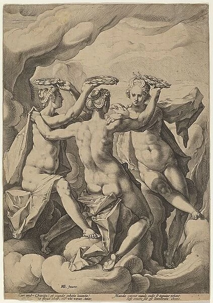 The Three Graces, 1588. Creator: Jacob Matham