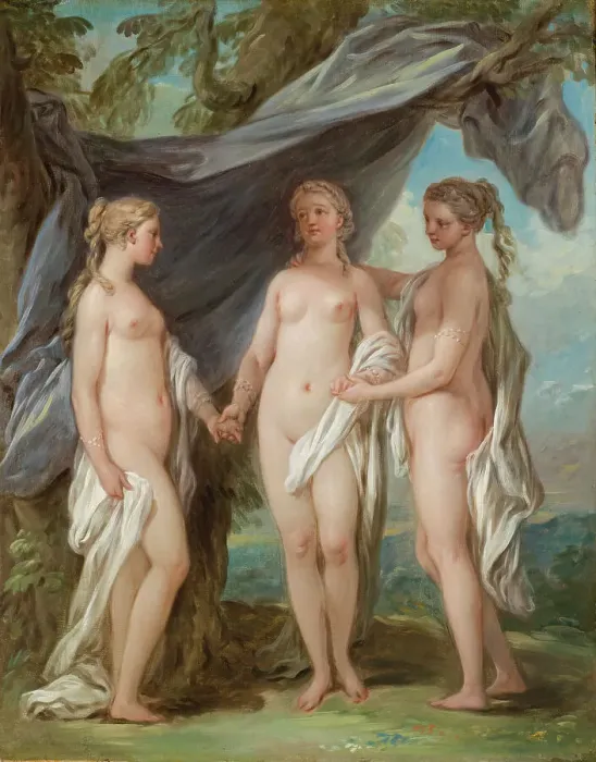 Framed Print : The Three Graces, 1763. Creator: Carle van Loo Framed Print : The Three Graces, 1763. Creator: Carle van Loo
