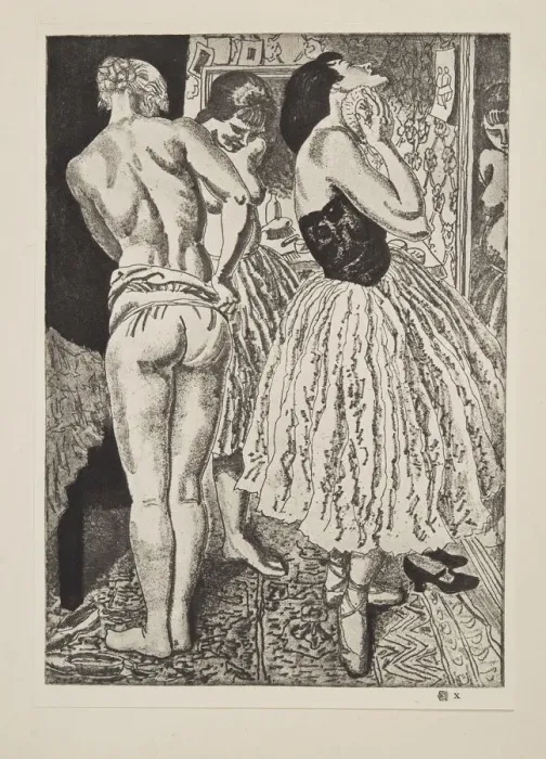 Framed Print : Three Graces of the Ballet, pub. 1927. Creator: Laura Knight (1877 - 1970) Framed Print : Three Graces of the Ballet, pub. 1927. Creator: Laura Knight (1877 - 1970)