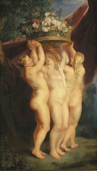 Framed Print : The Three Graces, c1620-1625. Creator: Workshop of Peter Paul Rubens Framed Print : The Three Graces, c1620-1625. Creator: Workshop of Peter Paul Rubens