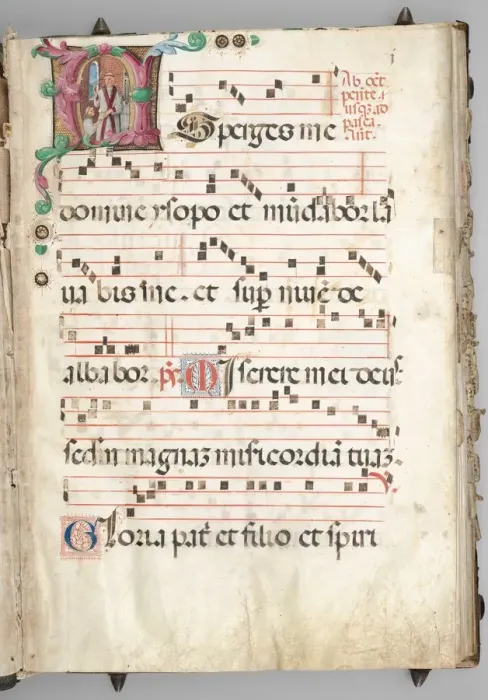 Framed Print : Gradual, c. 1520. Creator: Girolamo dai Libri (Italian, 1474-1555), circle of Framed Print : Gradual, c. 1520. Creator: Girolamo dai Libri (Italian, 1474-1555), circle of