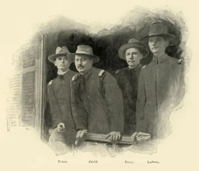 Framed Print : Graduates of 98, Spanish-American War, June 1898, (1899). Creator: Burr McIntosh Framed Print : Graduates of 98, Spanish-American War, June 1898, (1899). Creator: Burr McIntosh