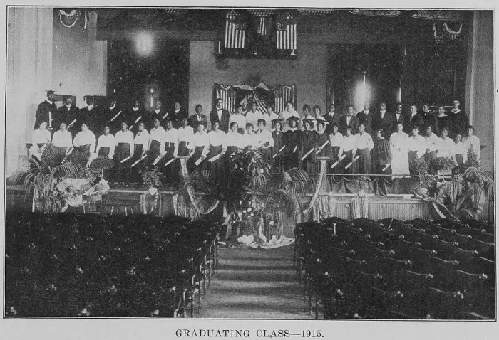 Framed Print : Graduating class- 1915. Creator: Unknown
