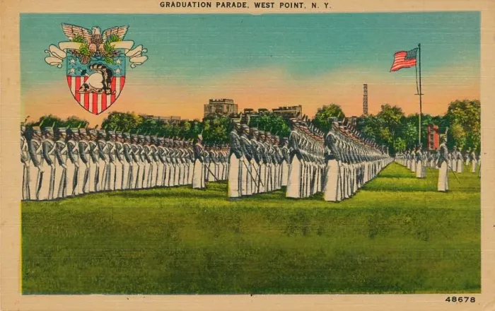 Framed Print : Graduation Parade, West Point, New York, c1940s Framed Print : Graduation Parade, West Point, New York, c1940s