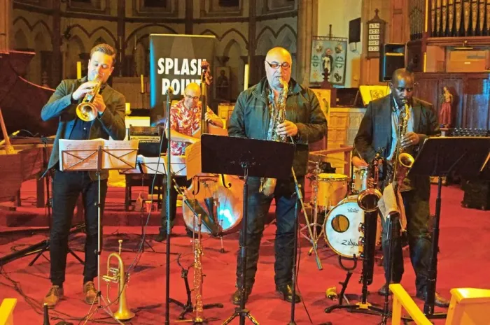 Framed Print : Graeme Flowers, Simon Thorpe, Greg Heath and Jason Yarde, Eastbourne Jazz Festival, 30 Sep 2018 Framed Print : Graeme Flowers, Simon Thorpe, Greg Heath and Jason Yarde, Eastbourne Jazz Festival, 30 Sep 2018