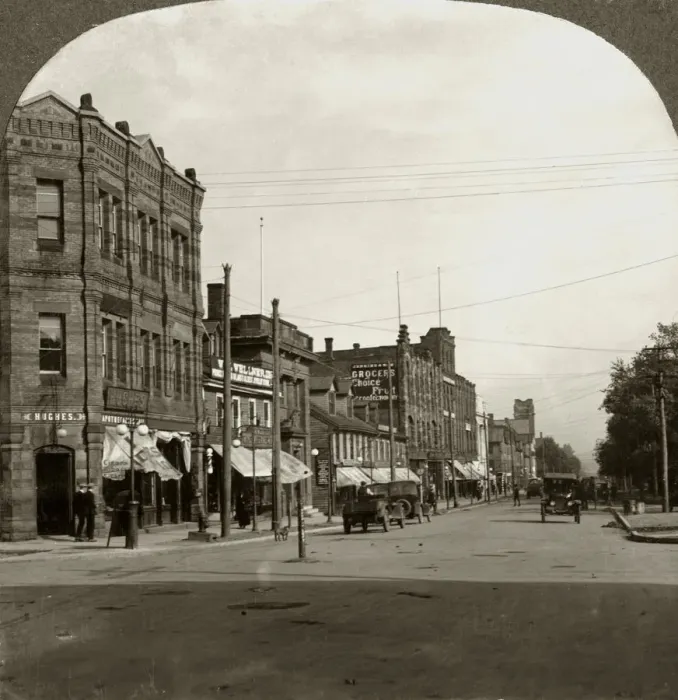 Framed Print : Grafton Street, Charlottetown, Prince Edward Island, Canada, early 20th century. Artist: Keystone View Company Framed Print : Grafton Street, Charlottetown, Prince Edward Island, Canada, early 20th century. Artist: Keystone View Company