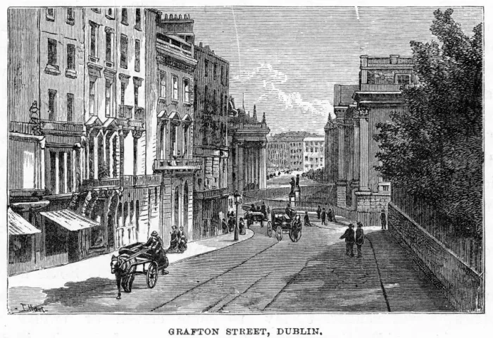 Framed Print : Grafton Street, Dublin, 19th century Framed Print : Grafton Street, Dublin, 19th century