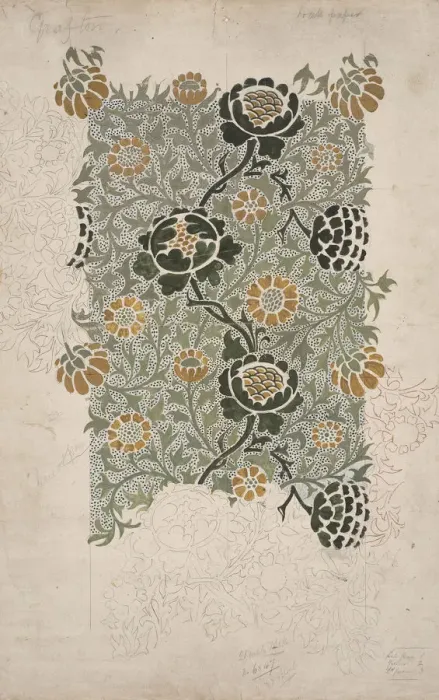 Framed Print : Grafton. Wallpaper design, ca. 1883. Creator: Morris, William (1834-1896) Framed Print : Grafton. Wallpaper design, ca. 1883. Creator: Morris, William (1834-1896)