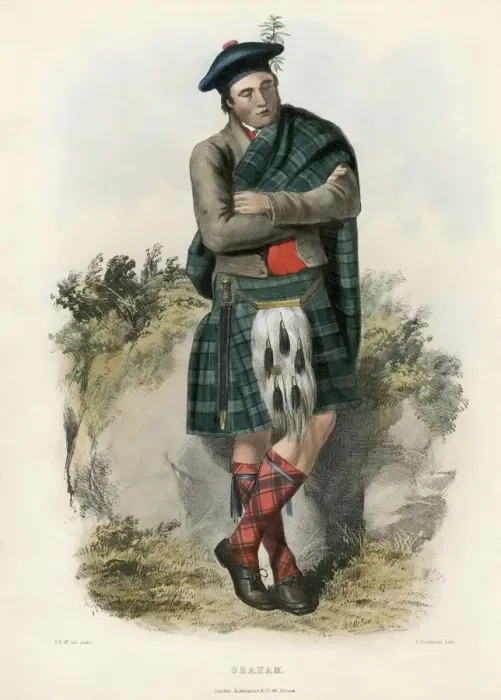 Framed Print : Graham, from The Clans of the Scottish Highlands, pub. 1845 (colour lithograph) Framed Print : Graham, from The Clans of the Scottish Highlands, pub. 1845 (colour lithograph)
