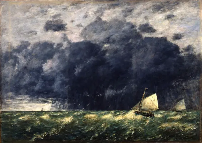 Framed Print : Un grain, 1886. Creator: Boudin, Eugene-Louis (1824-1898) Framed Print : Un grain, 1886. Creator: Boudin, Eugene-Louis (1824-1898)