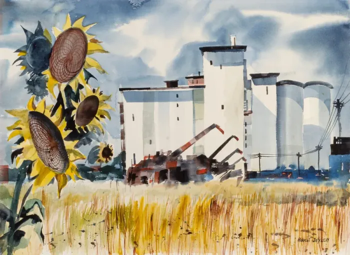 Framed Print : Grain Elevator, Kansas, n. d. Creator: Robert Johnson Framed Print : Grain Elevator, Kansas, n. d. Creator: Robert Johnson