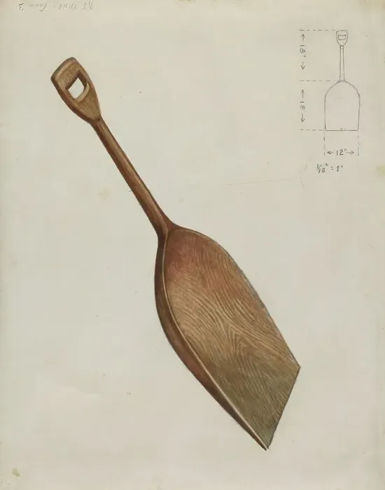 Framed Print : Grain Scoop, c. 1936. Creator: Hugh Clarke Framed Print : Grain Scoop, c. 1936. Creator: Hugh Clarke