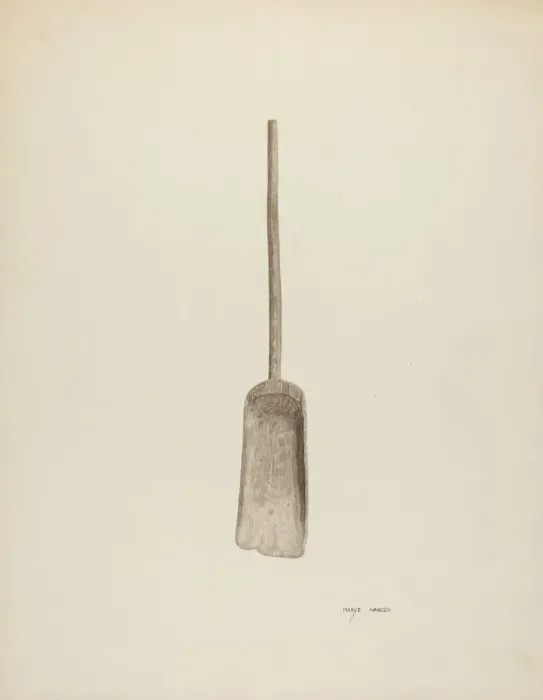 Framed Print : Grain Shovel, c. 1940. Creator: Mary Hansen Framed Print : Grain Shovel, c. 1940. Creator: Mary Hansen