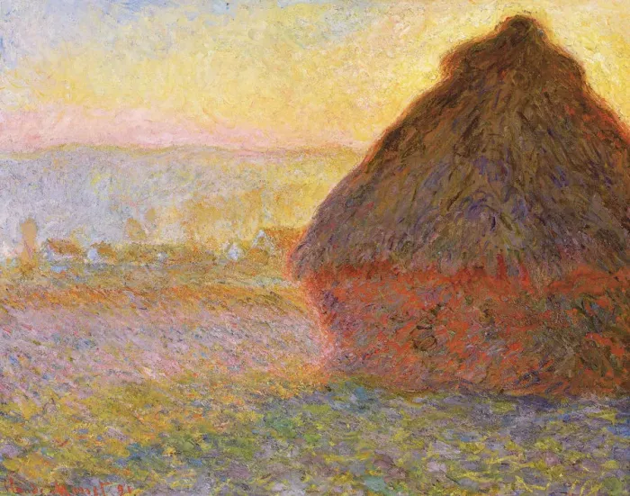 Framed Print : Grainstack (Sunset), 1891 Framed Print : Grainstack (Sunset), 1891