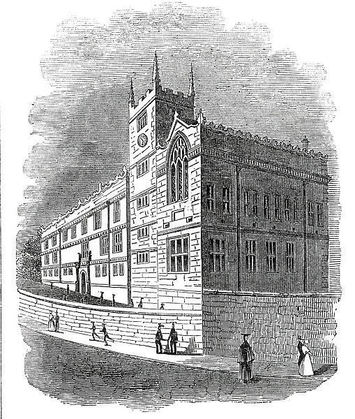Grammar school, Shrewsbury, 1845. Creator: Unknown