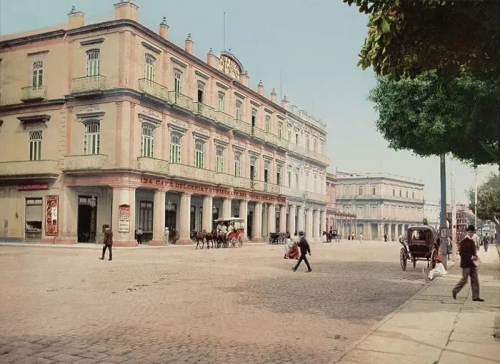 Framed Print : Gran Hotel Inglaterra, Habana, c1900. Creator: William H. Jackson Framed Print : Gran Hotel Inglaterra, Habana, c1900. Creator: William H. Jackson