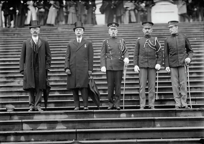 Framed Print : Grand Army of The Republic - Unidentified; Acting Secretary of War Oliver; Acting Chief... 1910. Creator: Harris & Ewing. Grand Army of The Republic - Unidentified; Acting Secretary of War Oliver; Acting Chief... 1910. Creator: Harris & Ewing Framed Print : Grand Army of The Republic - Unidentified; Acting Secretary of War Oliver; Acting Chief... 1910. Creator: Harris & Ewing. Grand Army of The Republic - Unidentified; Acting Secretary of War Oliver; Acting Chief... 1910. Creator: Harris & Ewing