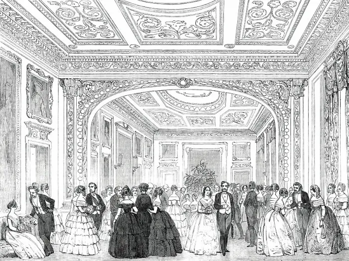 Framed Print : Grand Ball at Devonshire House, on Tuesday, 1850. Creator: Unknown Framed Print : Grand Ball at Devonshire House, on Tuesday, 1850. Creator: Unknown