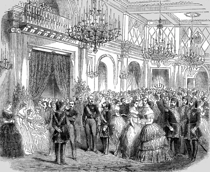 Framed Print : Grand Ball given by the French Ambassador at Constantinople, 1854. Creator: Unknown Framed Print : Grand Ball given by the French Ambassador at Constantinople, 1854. Creator: Unknown