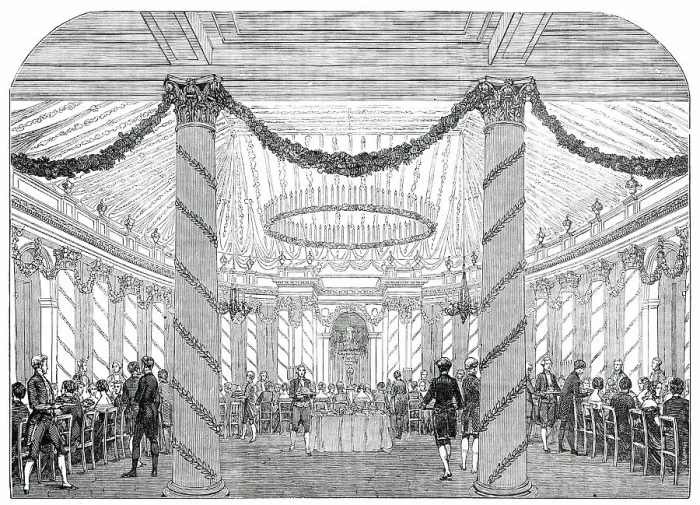 Framed Print : The Grand Banquet, 1850. Creator: Unknown