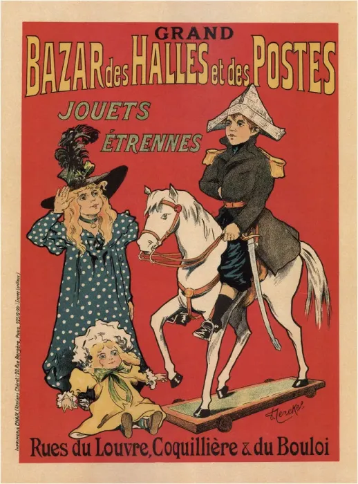 Framed Print : Grand Bazar des Halles et des Postes, 1899. Artist: Fernel, Fernand (1872-1934) Framed Print : Grand Bazar des Halles et des Postes, 1899. Artist: Fernel, Fernand (1872-1934)