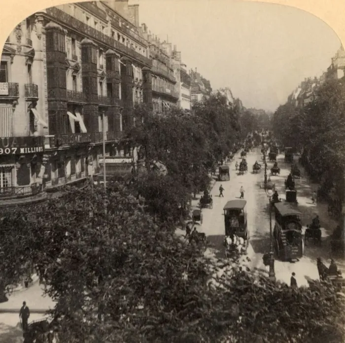 Framed Print : The Grand Boulevard, Paris, France, 1894. Creator: Underwood & Underwood Framed Print : The Grand Boulevard, Paris, France, 1894. Creator: Underwood & Underwood
