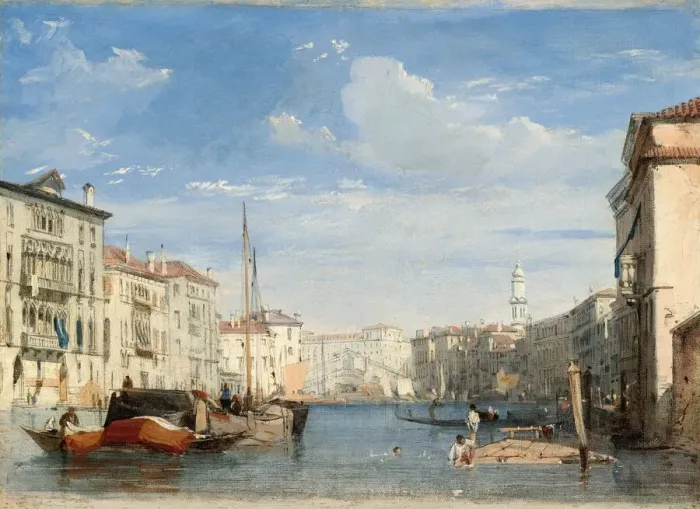 Framed Print : The Grand Canal, 1826 / 1827. Creator: Richard Parkes Bonington Framed Print : The Grand Canal, 1826 / 1827. Creator: Richard Parkes Bonington