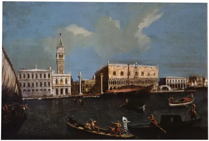 Framed Print : Grand Canal, Piazzetta and Doges Palace in Venice, 18th century Framed Print : Grand Canal, Piazzetta and Doges Palace in Venice, 18th century
