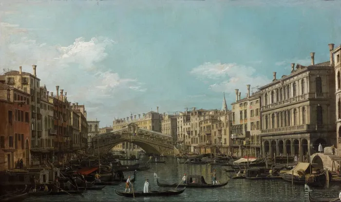 Framed Print : The Grand Canal with the Rialto Bridge from the South, 1740 Framed Print : The Grand Canal with the Rialto Bridge from the South, 1740