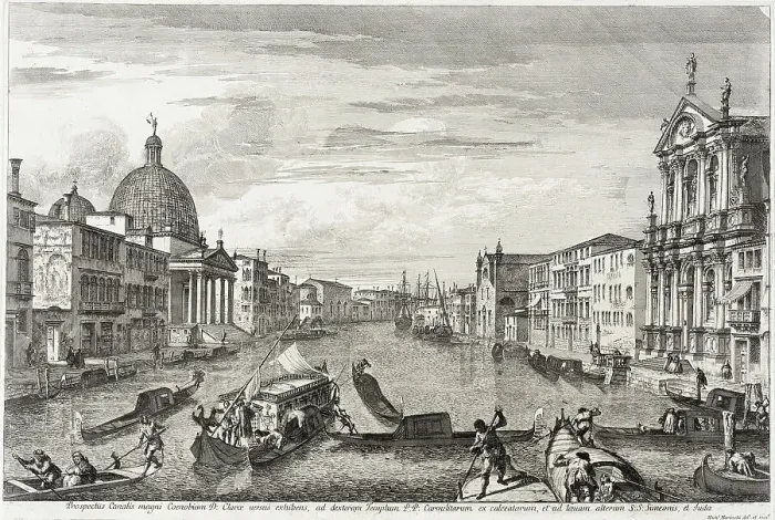 Framed Print : The Grand Canal Between San Simone Piccolo and Santa Chiara, between circa 1740 and circa 1741. Creator: Michele Marieschi Framed Print : The Grand Canal Between San Simone Piccolo and Santa Chiara, between circa 1740 and circa 1741. Creator: Michele Marieschi