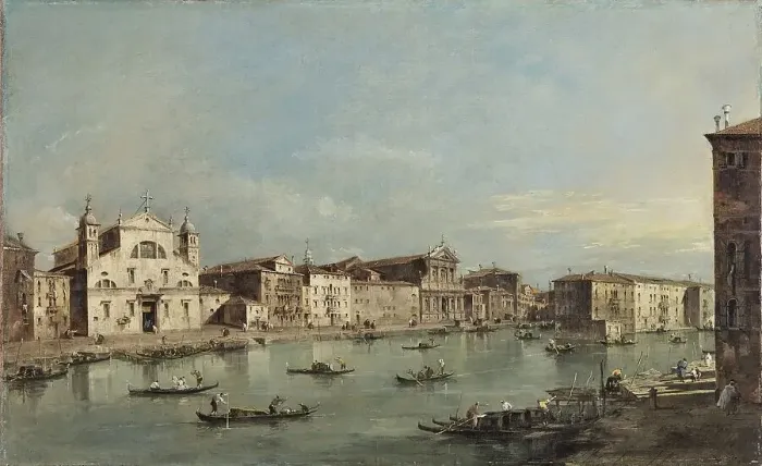 Framed Print : The Grand Canal with Santa Lucia and Santa Maria di Nazareth, 1780. Creator: Francesco Guardi Framed Print : The Grand Canal with Santa Lucia and Santa Maria di Nazareth, 1780. Creator: Francesco Guardi