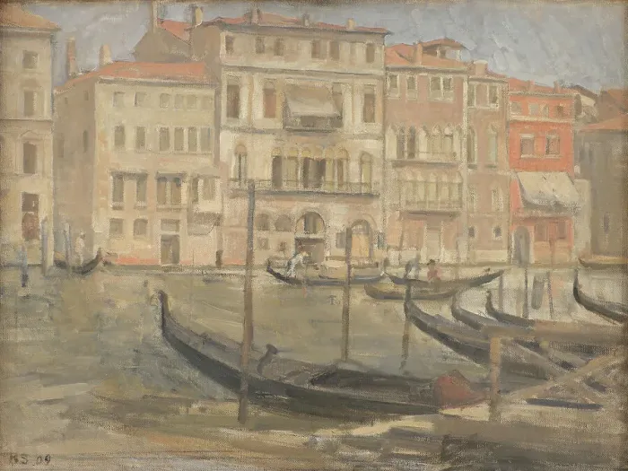 Framed Print : On the Grand Canal in Venice, 1909. Creator: Karl Schou Framed Print : On the Grand Canal in Venice, 1909. Creator: Karl Schou
