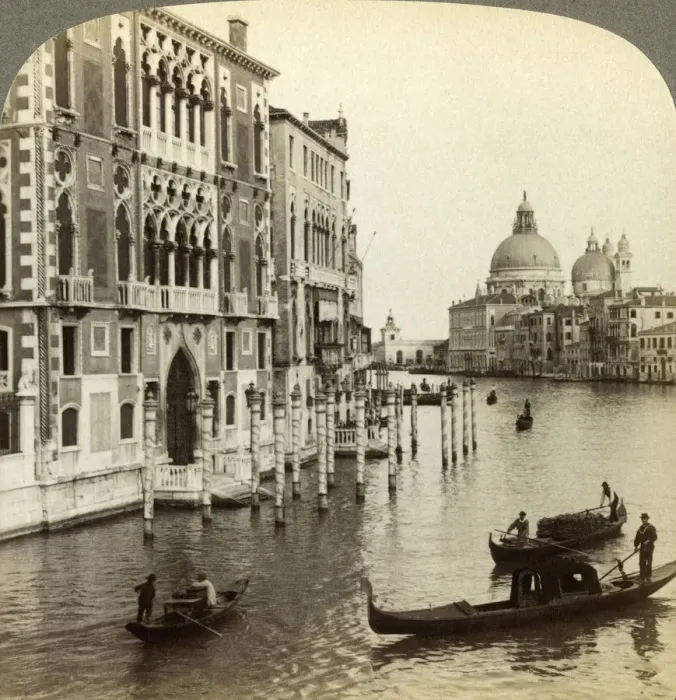 Framed Print : The Grand Canal, Venice, Italy. Artist: Underwood & Underwood Framed Print : The Grand Canal, Venice, Italy. Artist: Underwood & Underwood