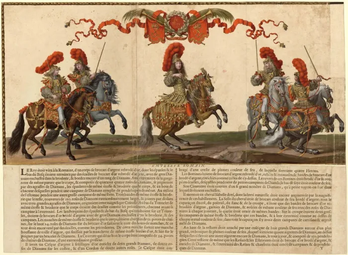 Framed Print : Grand Cavalcade Given in Paris in 1662, 1670. Creator: Silvestre, Israel, the Younger Framed Print : Grand Cavalcade Given in Paris in 1662, 1670. Creator: Silvestre, Israel, the Younger