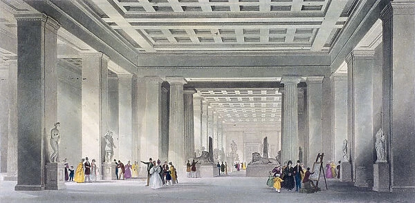 The Grand Central and Egyptian Saloons, British Museum, Holborn, London, c1836. Artist