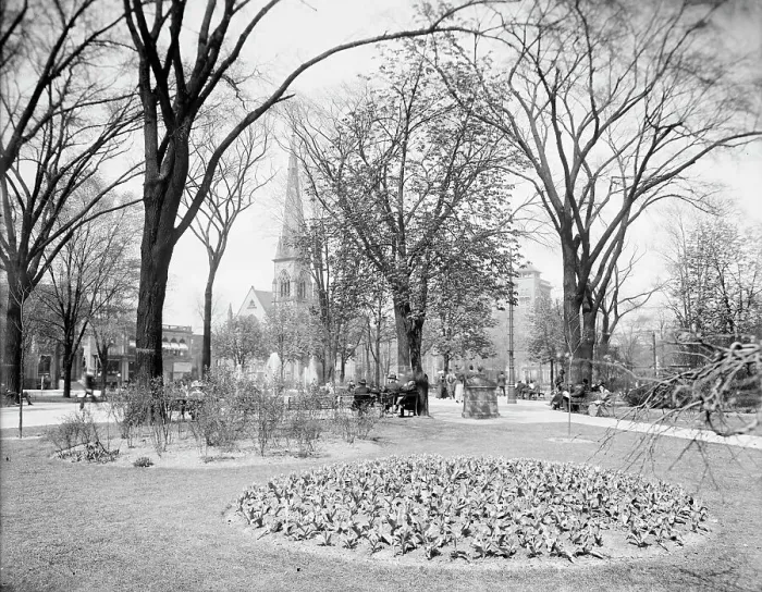 Framed Print : Grand Circus Park, Detroit, Mich. between 1900 and 1910. Creator: Unknown