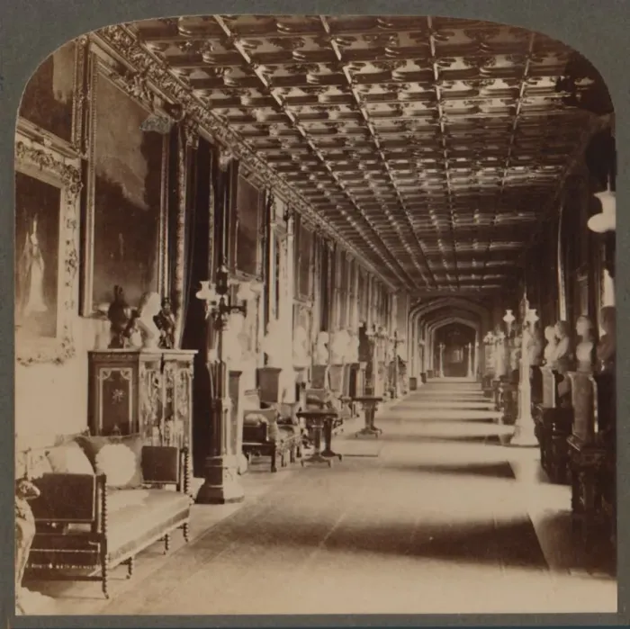 Framed Print : Grand Corridor, Windsor Castle, England, c1910. Creator: Unknown Framed Print : Grand Corridor, Windsor Castle, England, c1910. Creator: Unknown