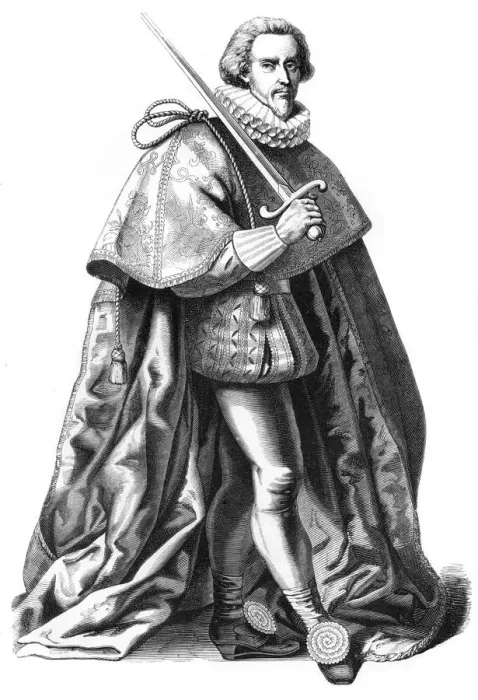 Framed Print : Grand costume of a Supreme Commander of the French armies, 16th century (1849). Artist: A Bisson Framed Print : Grand costume of a Supreme Commander of the French armies, 16th century (1849). Artist: A Bisson