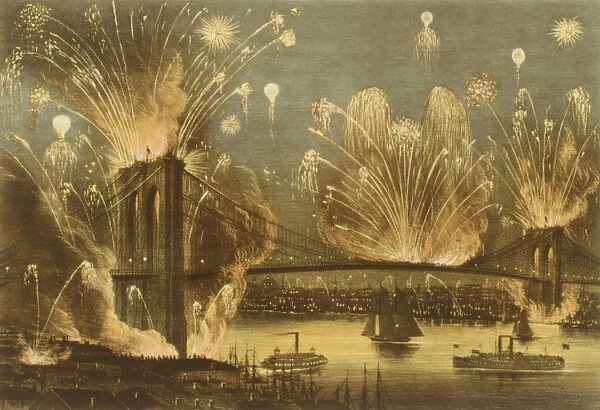 The Grand Display of Fireworks and Illuminations at the Opening of the Great Suspension