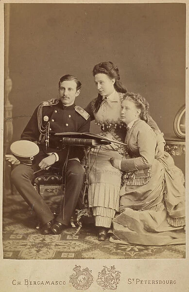 Grand Duchess Alexandra Iosifovna, Grand Duke Nicholas Constantinovich and Grand Duchess Vera Consta