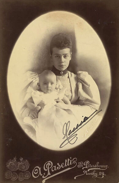 Grand Duchess Xenia Alexandrovna of Russia (1875-1960) with Daughter Irina Alexandrovna (1895-1970)