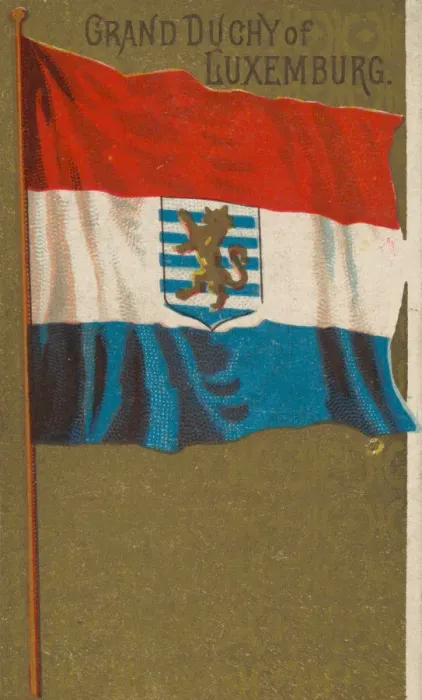 Framed Print : Grand Duchy of Luxemburg, from Flags of All Nations, Series 2 (N10) for Allen & Framed Print : Grand Duchy of Luxemburg, from Flags of All Nations, Series 2 (N10) for Allen &