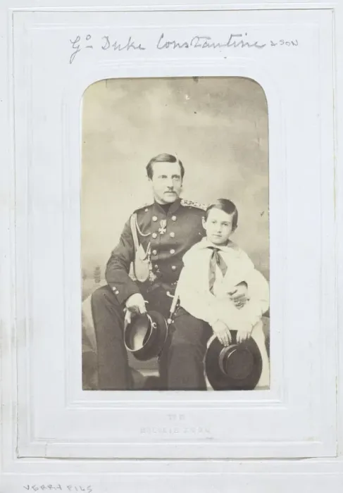 Framed Print : Grand Duke Constantine and Son, 1860-69. Creator: Verry Fils Framed Print : Grand Duke Constantine and Son, 1860-69. Creator: Verry Fils