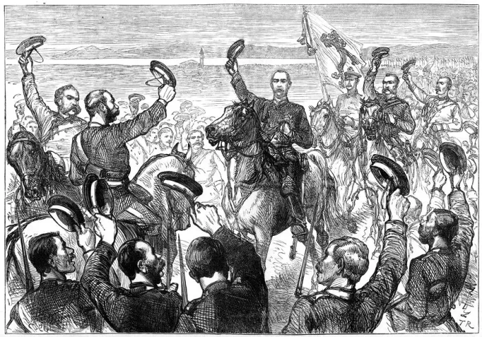 Framed Print : The Grand Duke Nicholas announcing the treaty of peace, San Stefano, Turkey, 19th century Framed Print : The Grand Duke Nicholas announcing the treaty of peace, San Stefano, Turkey, 19th century