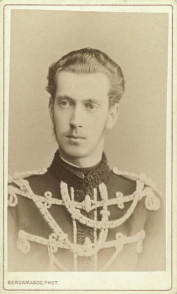 Grand Duke Paul Alexandrovich, head-and-shoulders portrait, facing left, between 1870 and 1886. Creator: Unknown