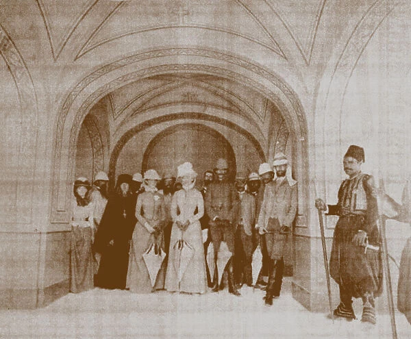 Grand Duke Sergei Alexandrovich and Grand Duchess Elizabeth Fyodorovna at the Russian Church Consecration in Gethsemane, 1888