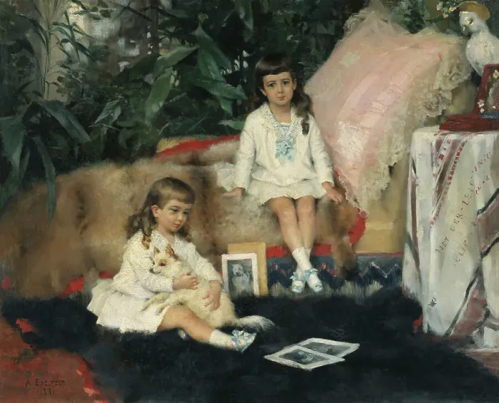 Framed Print : The Grand Dukes Boris Vladimirovich (1877-1943) and Kyrill Vladimirovich (1876-1938)... 1881. Creator: Edelfelt, Albert Gustaf Aristides (1854-1905) Framed Print : The Grand Dukes Boris Vladimirovich (1877-1943) and Kyrill Vladimirovich (1876-1938)... 1881. Creator: Edelfelt, Albert Gustaf Aristides (1854-1905)