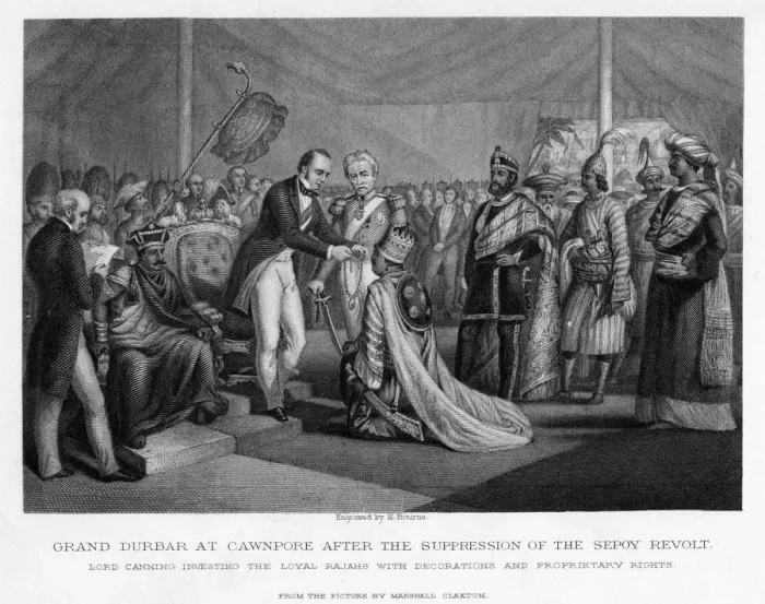 Framed Print : Grand Durbar at Cawnpore after the Suppression of the Sepoy Revolt, c19th century Framed Print : Grand Durbar at Cawnpore after the Suppression of the Sepoy Revolt, c19th century