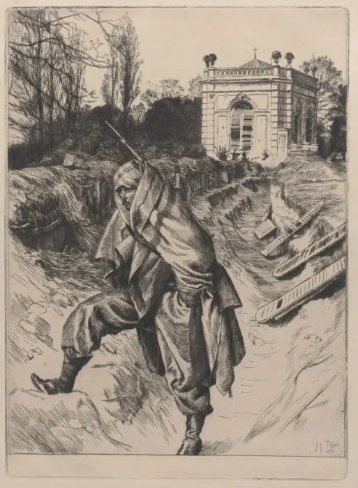 Framed Print : Grand Garde (Souvenir of the Siege of Paris), 1878. Creator: James Tissot Framed Print : Grand Garde (Souvenir of the Siege of Paris), 1878. Creator: James Tissot