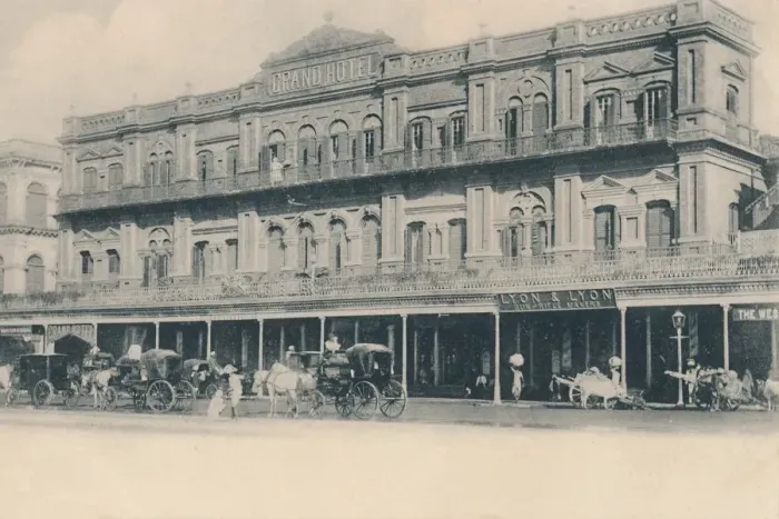 Framed Print : Grand Hotel, Calcutta, 1902. Creator: Unknown Framed Print : Grand Hotel, Calcutta, 1902. Creator: Unknown